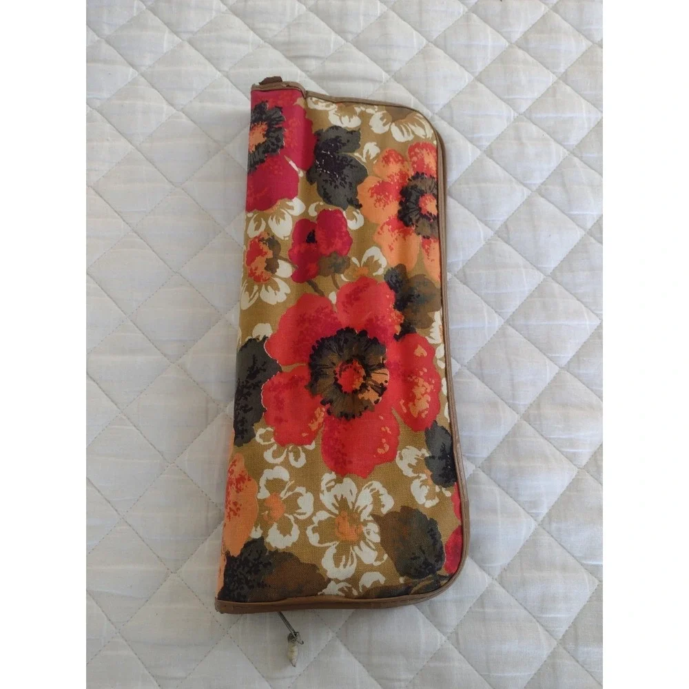 Vtg Knitting Needle Case Lot Of 23 Mixed Sz Craft Supply 70s 80s Floral